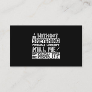 Cartão De Visita Desenhando Artistas de Tinta de Desenho de Lápis d