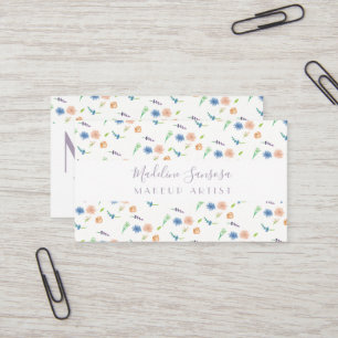 Cartão De Visita Desenhista de Eventos Botânicos de Florais Selvage