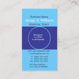 Cartão De Visita Desenhista nervoso profundamente azul original do