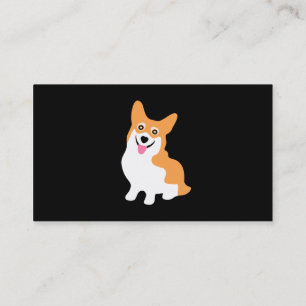 Cartão De Visita Desenho bonito do Corgi - adicione seu próprio