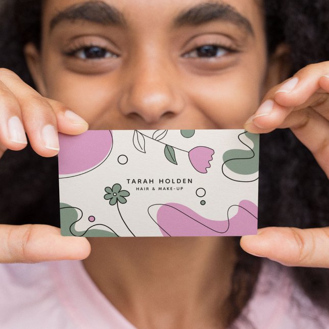 Cartão De Visita Desenho de linha Abstrato moderno (Criador carregado)