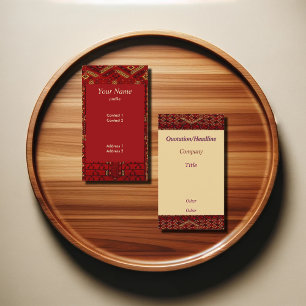 Cartão De Visita Desenho de tapete tribal turcomeno