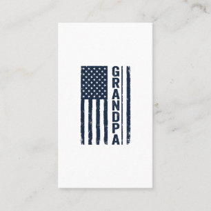 Cartão De Visita Desenho Patriótico Distressed da Bandeira American