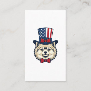 Cartão De Visita Desenho Vetorial de Cabeça de Cachorro Patriota co