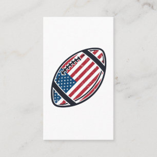 Cartão De Visita Desenho Vetorial Vintage de Futebol Americano Patr
