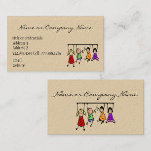 Cartão De Visita Desenhos animados bonitos dos miúdos que guardara