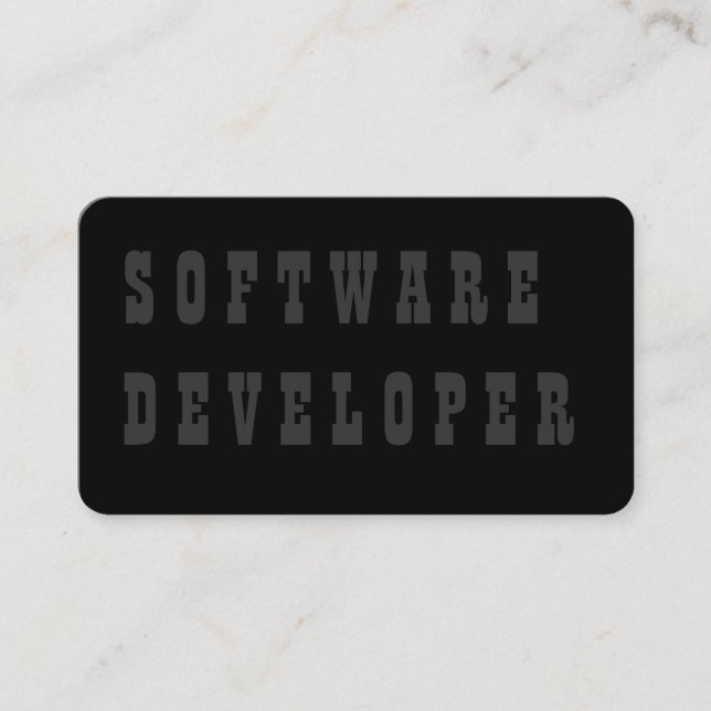 Cartão De Visita Desenvolvedor de Software (Frente)