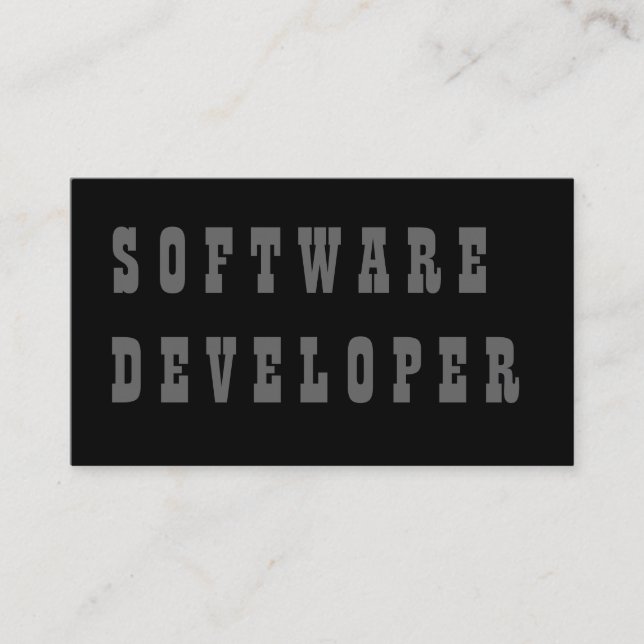 Cartão De Visita Desenvolvedor de Software (Frente)