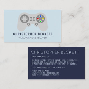 Cartão De Visita Desenvolvedor de videogame moderno, Designer
