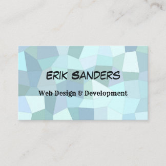 Cartão De Visita Desenvolvedor Web do Na moda Mosaico Azul Personal