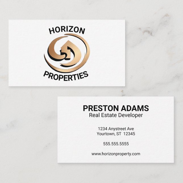 Cartão De Visita Desenvolvedores de imóveis (Frente/Verso)