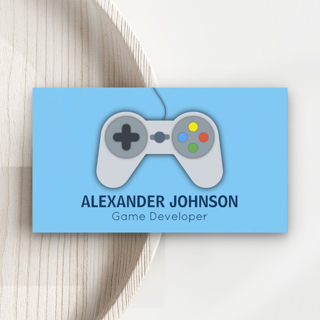 Cartão De Visita Desenvolvedores de Video Games Modernos, Designers (Criador carregado)