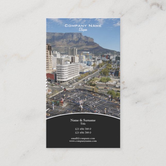 Cartão De Visita Desenvolvimento da construção da propriedade do pe (Frente)