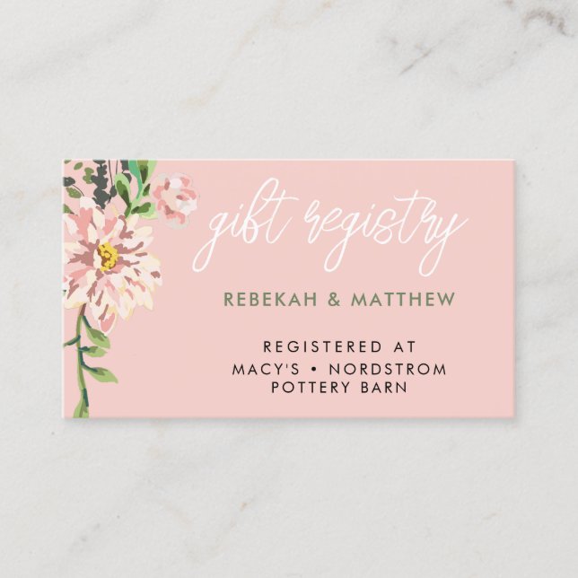 Cartão De Visita Desert Cactus Bloom Gift Registro (Frente)