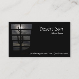 Cartão De Visita Deserto Saguaro Arizona Pôr do sol
