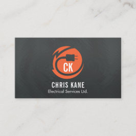 Cartão De Visita Design alaranjado & cinzento do logotipo do