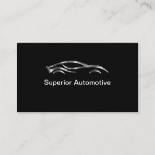 Cartão De Visita Design Automotivo Tom de Prata Legal
