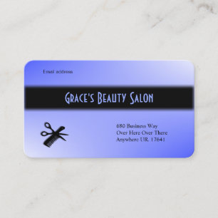 Cartão De Visita Design azul de Beauticista