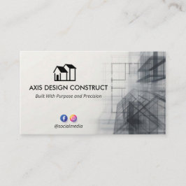 Cartão De Visita Design-Build Firms Business | White Sketch