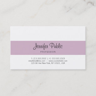 Cartão De Visita Design Caligrafado Elegante Minimalista Moderno
