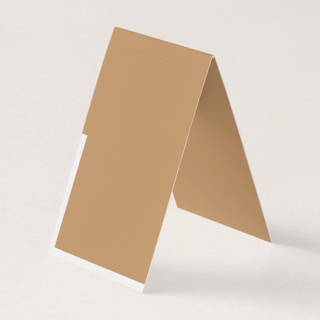 Cartão De Visita Design com fundo castanho e borda branca (Verso)