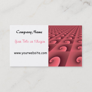 Cartão De Visita Design cor-de-rosa moderno do redemoinho