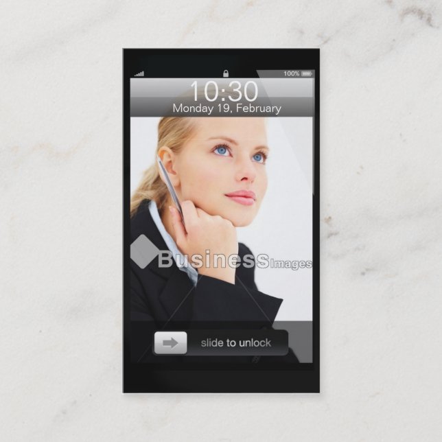 Cartão De Visita Design customizável profissional do iPhone (Frente)