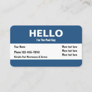 Cartão De Visita Design da alavanca de serviço de piscina