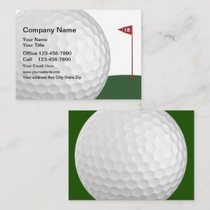 Cartão De Visita Design de 18 Buracos de Golfe
