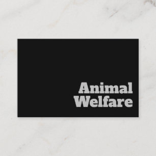 Cartão De Visita Design de Bem-Estar dos Animais Negrito e Claro