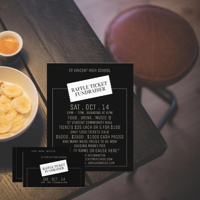 Cartão De Visita Design de Bilhete, Evento de Fundraiser de Bilhete (Criador carregado)