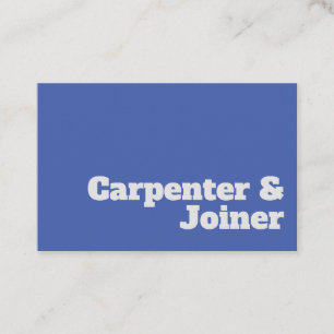 Cartão De Visita Design de Carpinteiro e Joiner Negrito