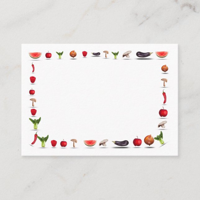 Cartão De Visita Design de comida de cozinha para cozinheiros (Frente)