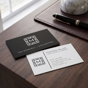 Cartão De Visita Design de Consultor Financeiro da CPA Elegante