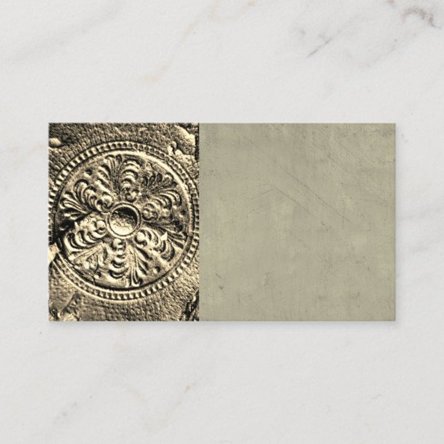 Cartão De Visita design de couro antigo estilo antigos (Frente)