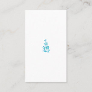 Cartão De Visita Design de decoração de turquesa média, azul escura