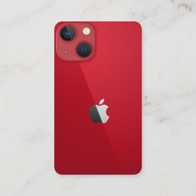 Cartão De Visita Design de edição de telefone vermelho da conta do  (Verso)