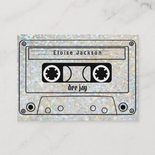 Cartão De Visita design de fita musical vintage