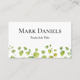 Cartão De Visita Design de Folha Moderna