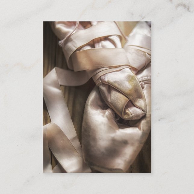 Cartão De Visita Design de Foto da Escola de Balé de Luxo (Frente)