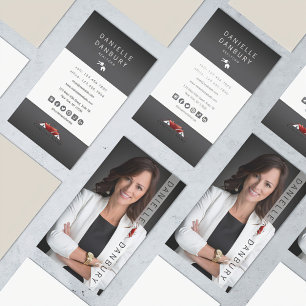 Cartão De Visita Design de Foto do Agente Imobiliário do Luxury