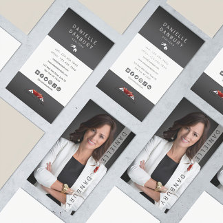 Cartão De Visita Design de Foto do Agente Imobiliário do Luxury