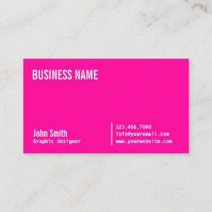 Cartão De Visita Design de Gráfico Neon Pink