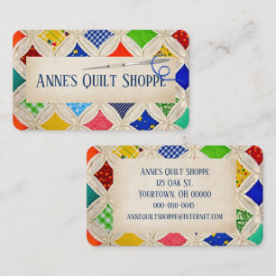 Cartão De Visita Design de Inclinação da Janela Catedral com Agulha