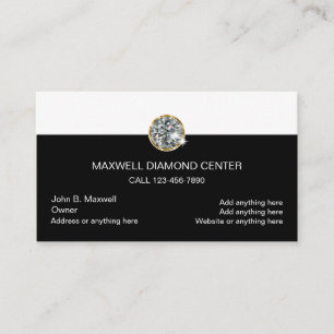 Cartão De Visita Design de Joalheria Diamante