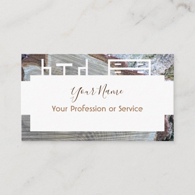 Cartão De Visita Design de madeira para interiores e móveis! (Frente)