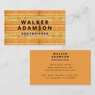 Cartão De Visita Design de madeira (Parece grão de madeira)