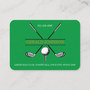 Cartão de visita Design de Monograma de Golfe Mini