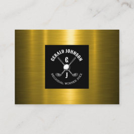 Cartão De Visita Design de Monograma de Golfe Minimalista