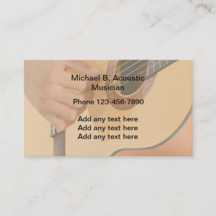 Cartão De Visita Design de Música de Músico Simples